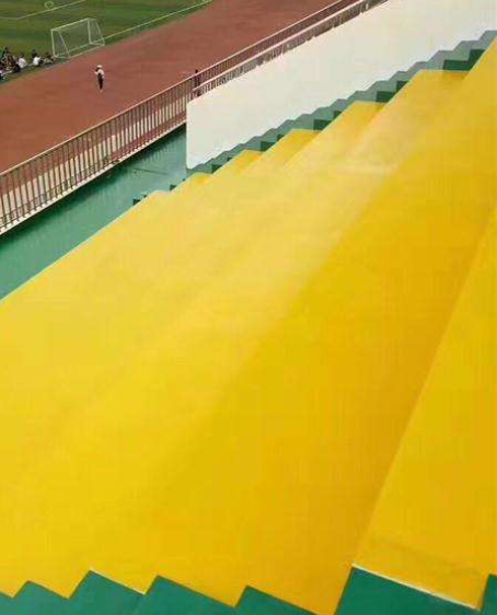 牟平球场台阶翻新修补改造